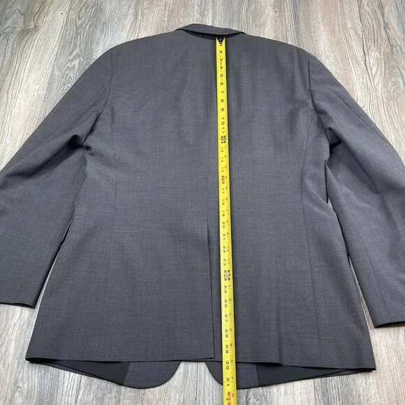 Burberry London Blazer Sport Coat Jacket Wool 2 Button Gray Color Mygrove 42 US